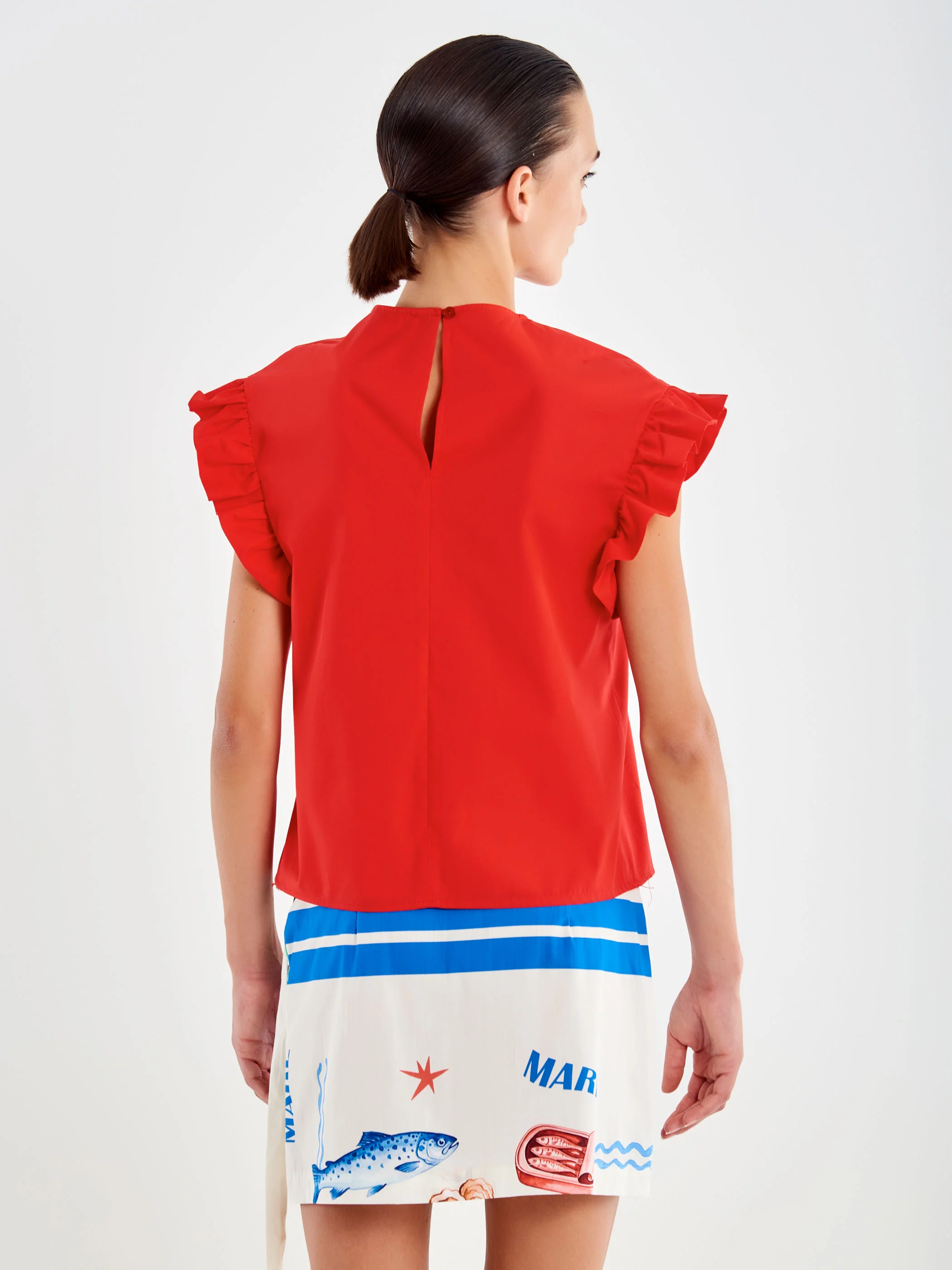 Blusa con Maniche con Rouches - Image 3