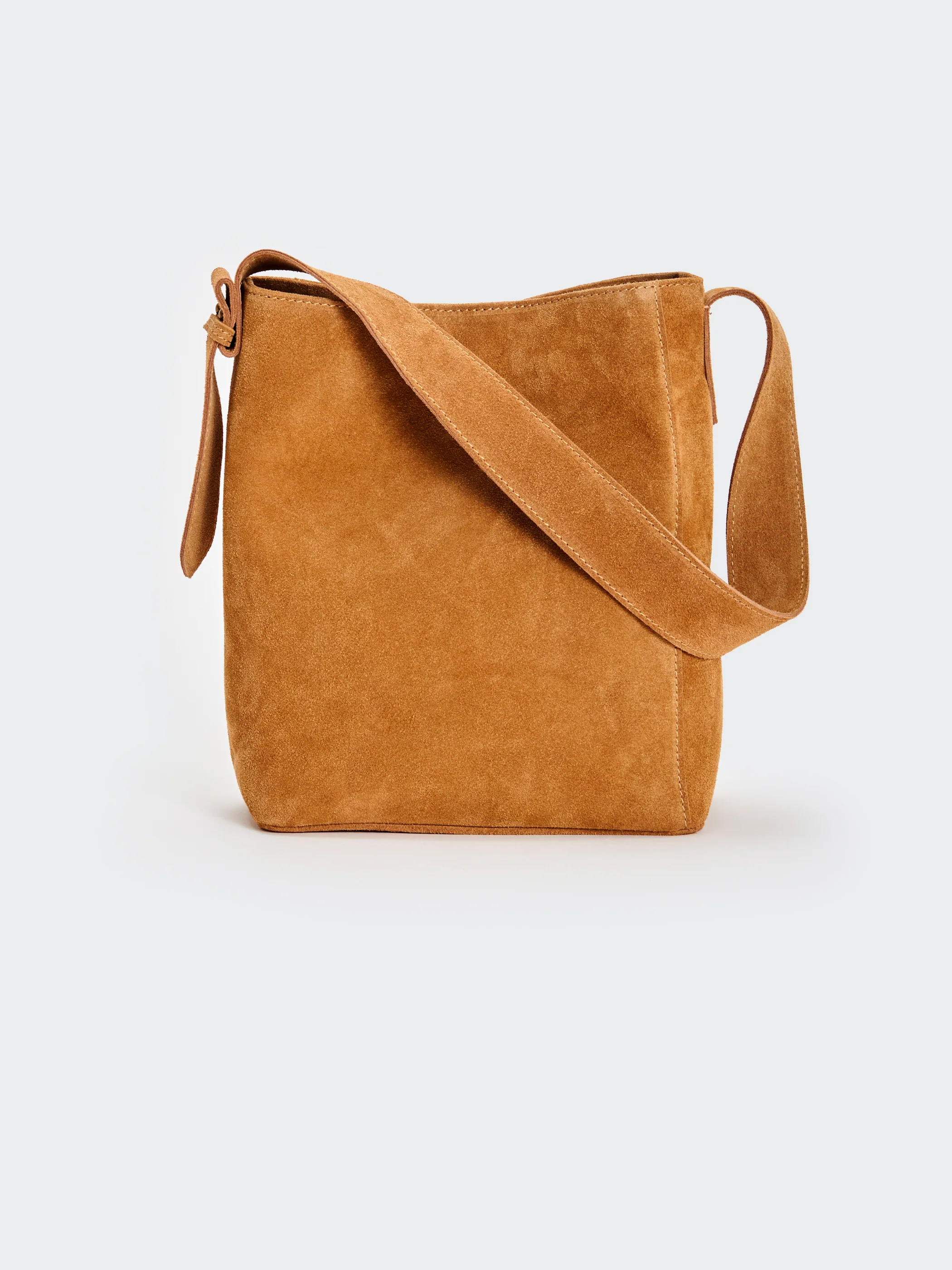 Borsa Secchiello in Pelle Scamosciata