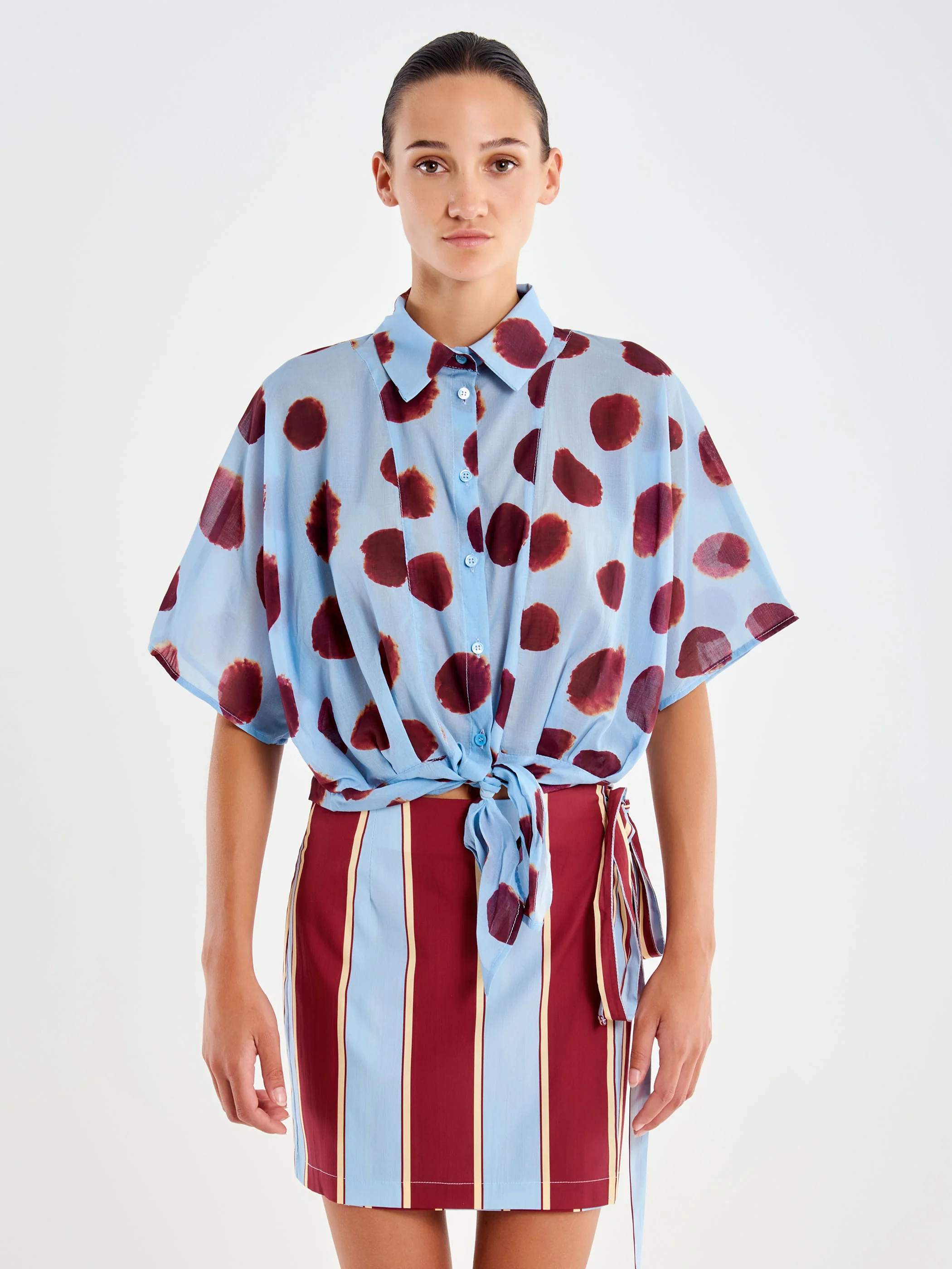 Camicia in Voile con Nodo - Image 2
