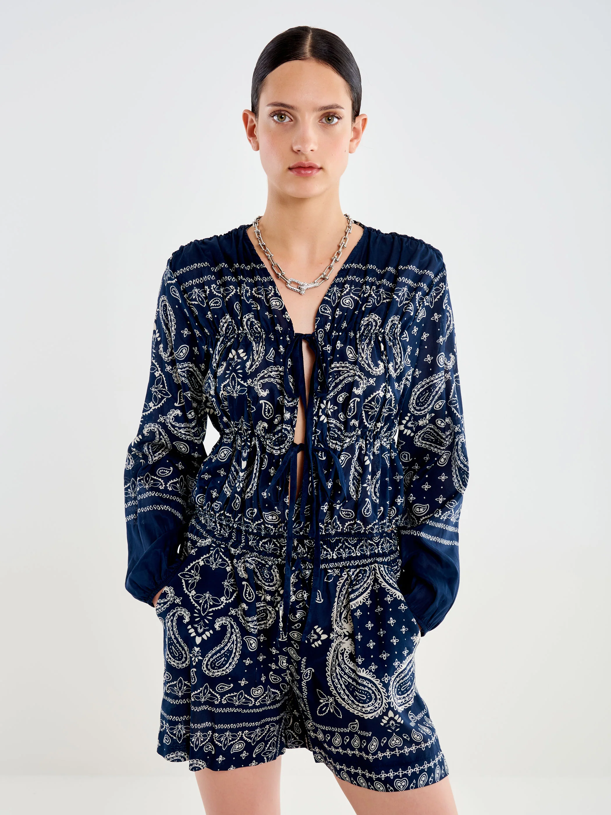Camicia Stampa Bandana con Laccetti