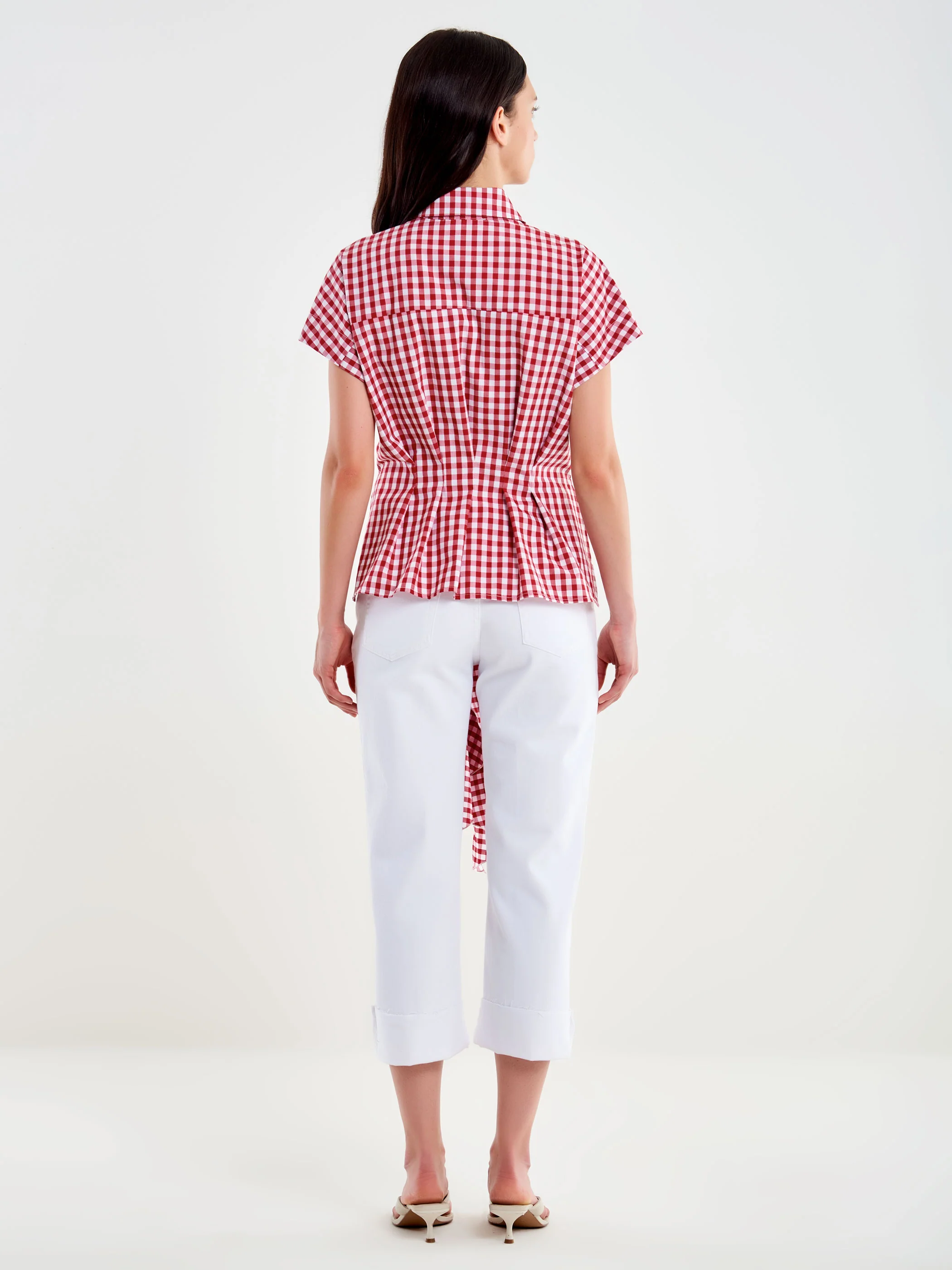 Camicia Vichy con Nodo Frontale - Image 3