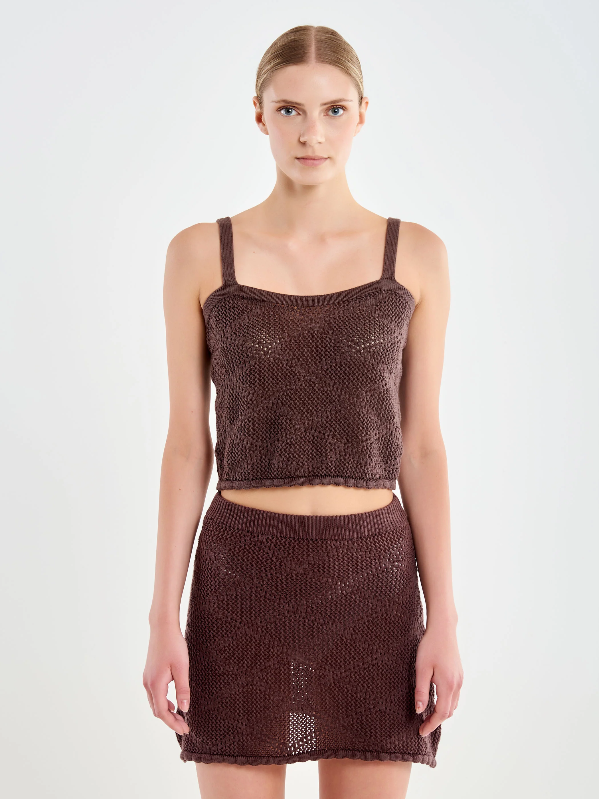 Crop Top con Spalline in Maglia - Image 2