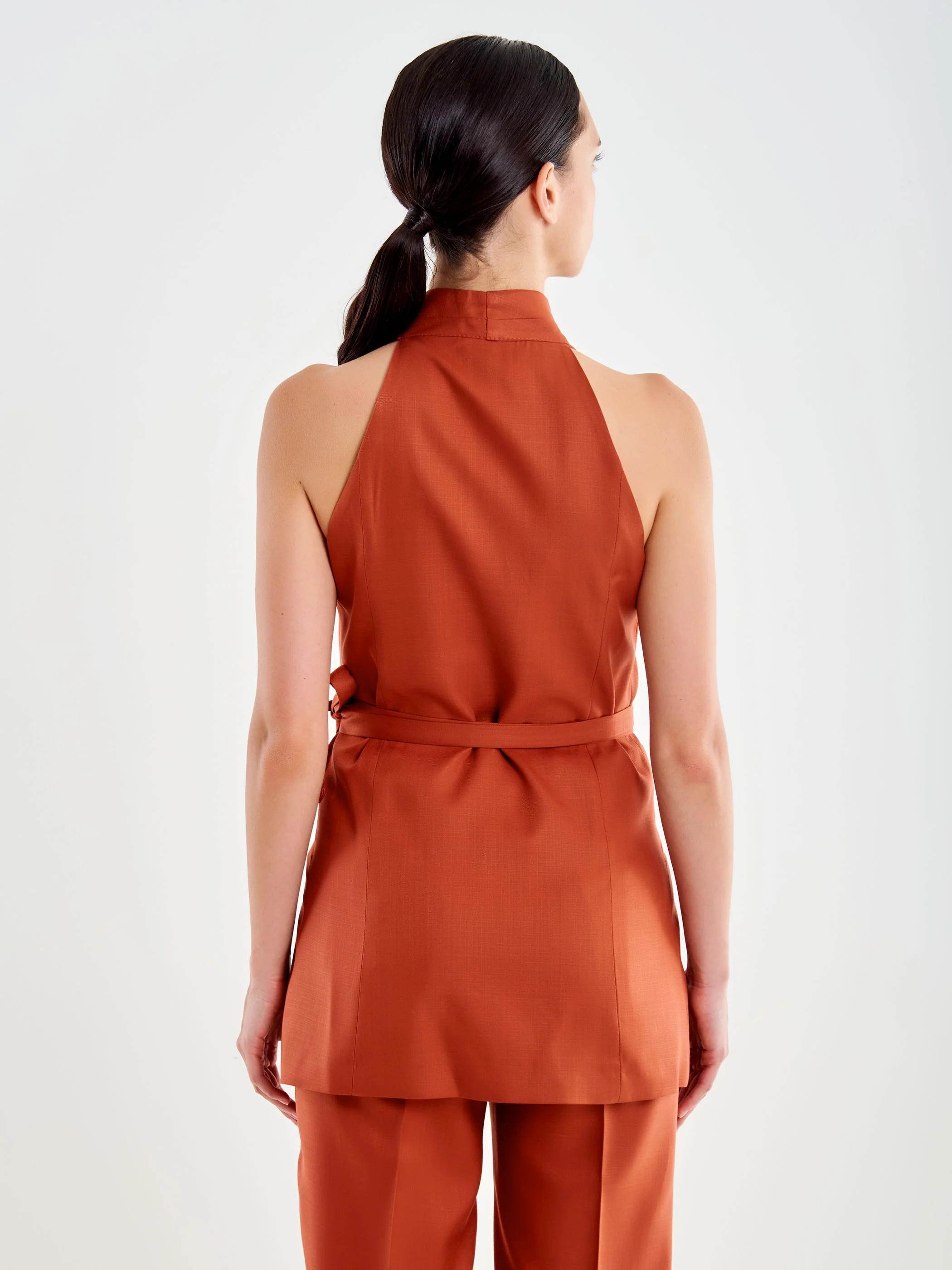 Gilet Incrociato con Cintura - Image 3